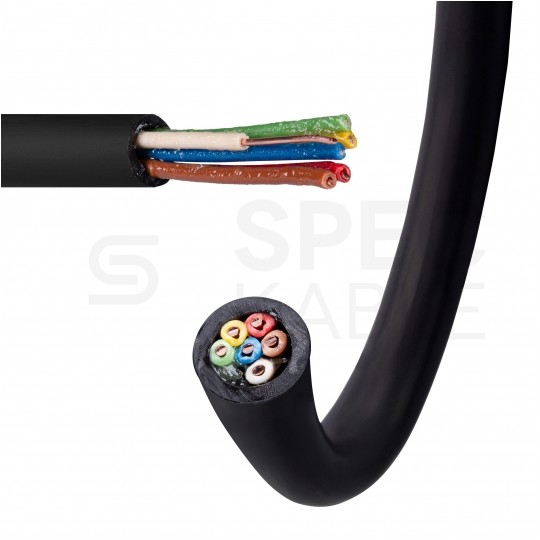 Kabel alarmowy ziemny YTDY 6x0,45mm czarny 100V domofonowy żelowany drut Mercor