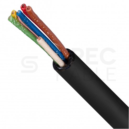 Kabel alarmowy ziemny YTDY 6x0,45mm czarny 100V domofonowy żelowany drut Mercor