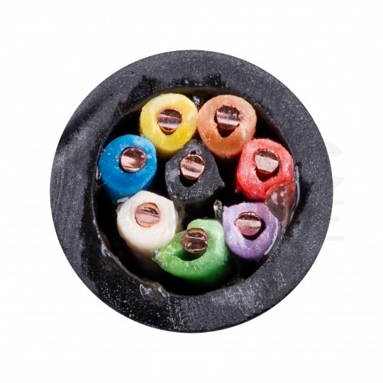 Kabel alarmowy ziemny YTDY 8x0,45mm czarny 100V domofonowy żelowany drut Mercor