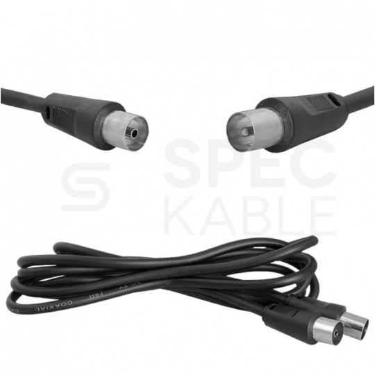 Kabel antenowy TV F (wtyk / gniazdo) 1,8m