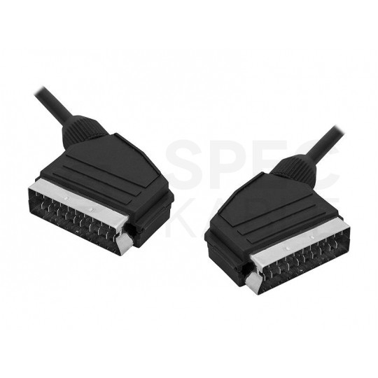 Kabel Audio-Video EURO SCART (wtyk 21-pin / wtyk 21-pin) czarny 1,5m