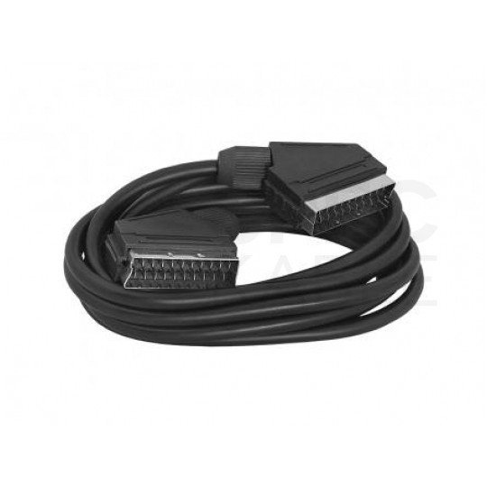 Kabel Audio-Video EURO SCART (wtyk 21-pin / wtyk 21-pin) czarny 1,5m