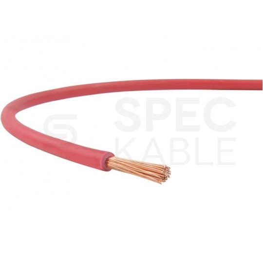 Kabel ciepłoodporny H07Z-K 90°C 450/750V 6 czerwony linka Geca