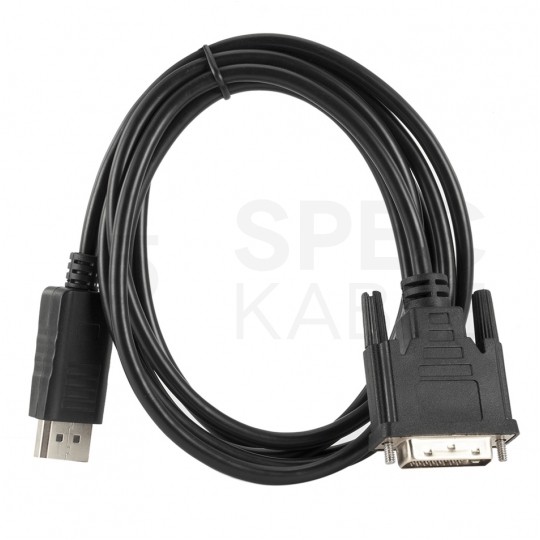 Kabel DisplayPort 1.2 / DVI-D Single Link FHD@60 (wtyk / wtyk) czarny 3m