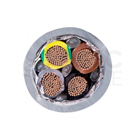 Kabel do falowników BiTservo 2XSLCY-J 4x4mm2 transparentny 0,6/1kV podwójnie ekranowany EMC linka Bitner