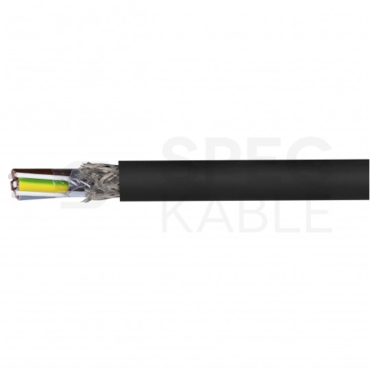Kabel do falowników ziemny SERVO-EMV-UV 2XSLCYK-J 4x1,5mm2 czarny 0,6/1kV podwójnie ekranowany EMC linka Helukabel