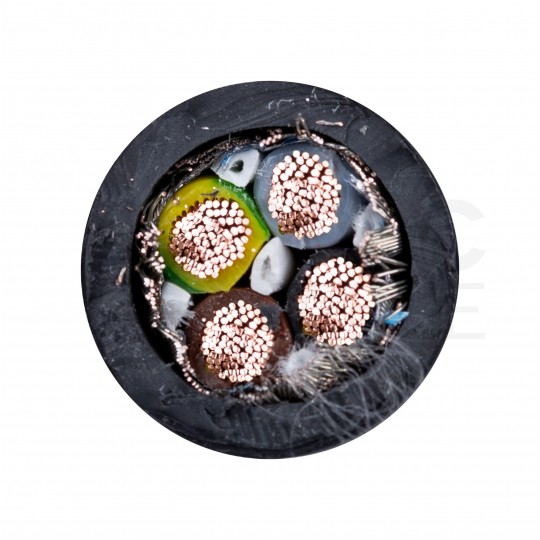 Kabel do falowników ziemny SERVO-EMV-UV 2XSLCYK-J 4x2,5mm2 czarny 0,6/1kV podwójnie ekranowany EMC linka Helukabel