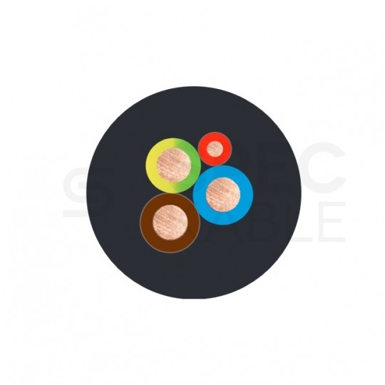 Kabel do ładowania samochodów elektrycznych BiTcharger EVC / H07BZ5-F 3x6mm2 + 1x0,5mm2 czarny 450/750V zewnętrzny poliuretanowy bezhalogenowy linka Bitner