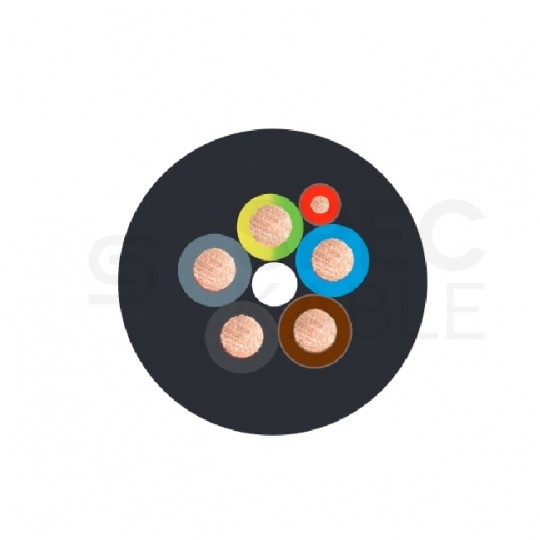 Kabel do ładowania samochodów elektrycznych BiTcharger EVC / H07BZ5-F 5x6mm2 + 1x0,5mm2 czarny 450/750V zewnętrzny poliuretanowy bezhalogenowy linka Bitner