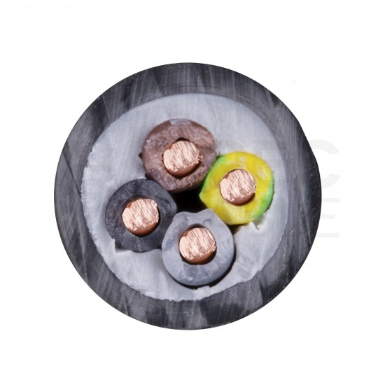 Kabel energetyczny TECHNOPOWER N2XH-J 4x1,5mm2 czarny 0,6/1kV zewnętrzny bezhalogenowy B2ca drut Technokabel