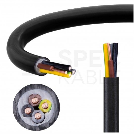 Kabel energetyczny TECHNOPOWER N2XH-J 4x2,5mm2 czarny 0,6/1kV zewnętrzny bezhalogenowy B2ca drut Technokabel