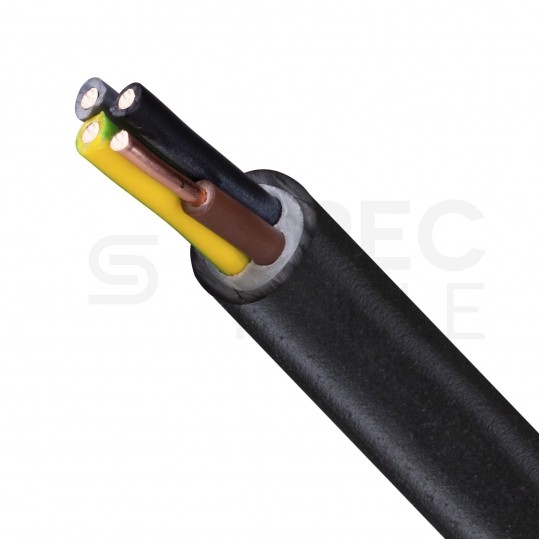 Kabel energetyczny TECHNOPOWER N2XH-J 4x2,5mm2 czarny 0,6/1kV zewnętrzny bezhalogenowy B2ca drut Technokabel