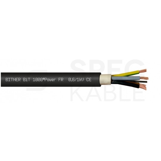 Kabel energetyczny ziemny BiT 1000 Power FR 5x10mm2 czarny 0,6/1kV olejoodporny linka Bitner