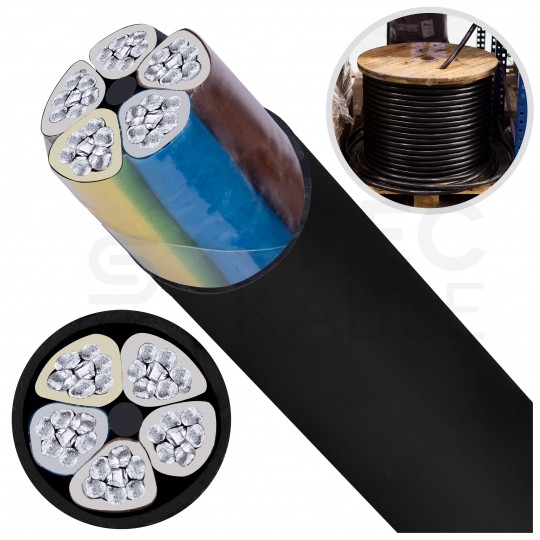 Kabel energetyczny ziemny YAKY 5x25mm2 czarny 0,6/1kV aluminium Elektrokabel