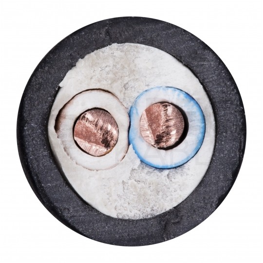 Kabel energetyczny ziemny YKY 2x1mm2 czarny 0,6/1kV drut Elektrokabel