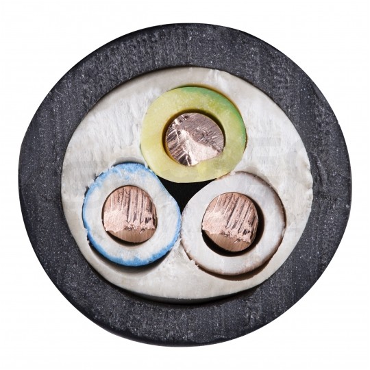 Kabel energetyczny ziemny YKY 3x1,5mm2 czarny 0,6/1kV drut Elektrokabel krążek 100m