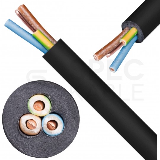 Kabel energetyczny ziemny YKY 3x1,5mm2 czarny 0,6/1kV drut NKT