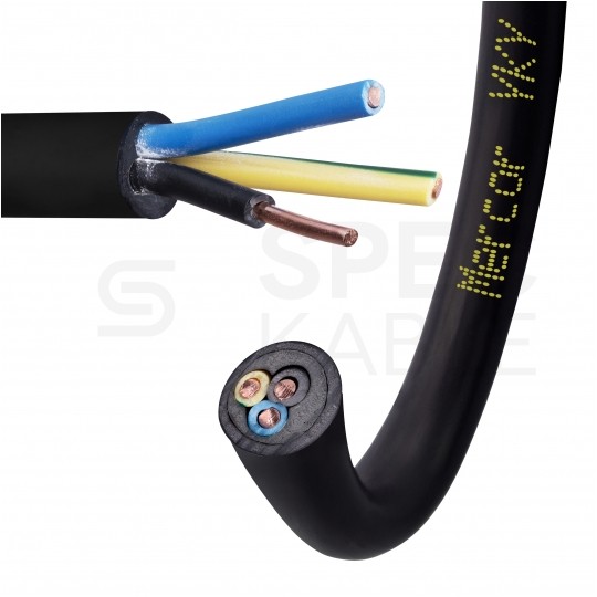Kabel energetyczny ziemny YKY 3x2,5mm2 czarny 0,6/1kV drut Mercor
