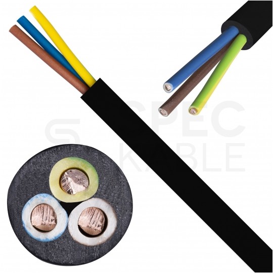 Kabel energetyczny ziemny YKY 3x2,5mm2 czarny 0,6/1kV drut NKT