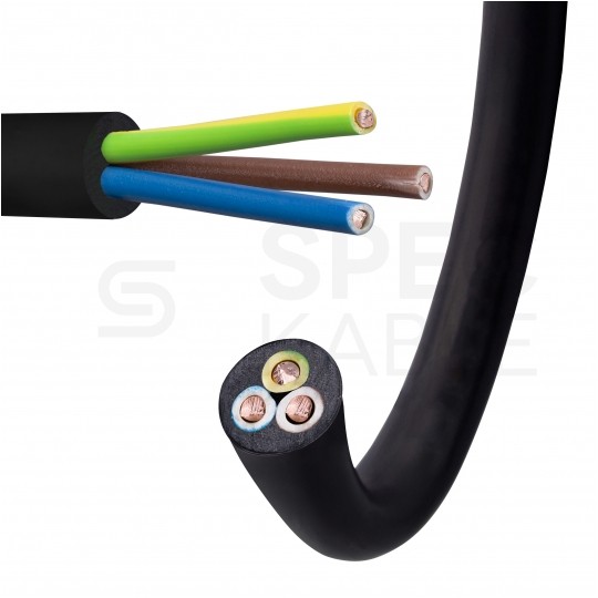 Kabel energetyczny ziemny YKY 3x2,5mm2 czarny 0,6/1kV drut NKT krążek 100m