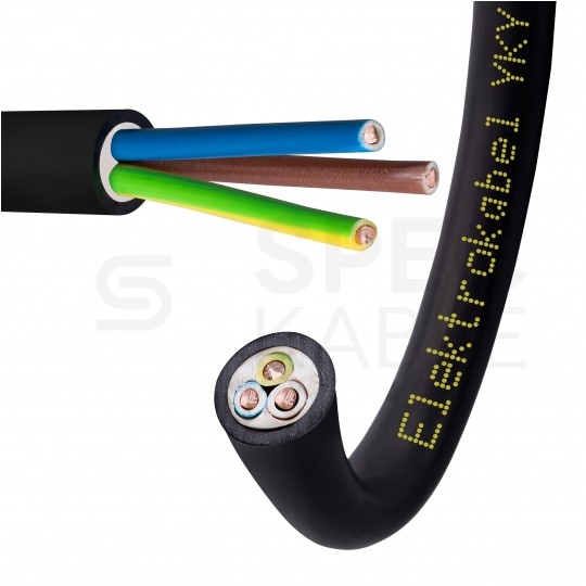 Kabel energetyczny ziemny YKY 3x4mm2 czarny 0,6/1kV drut Elektrokabel
