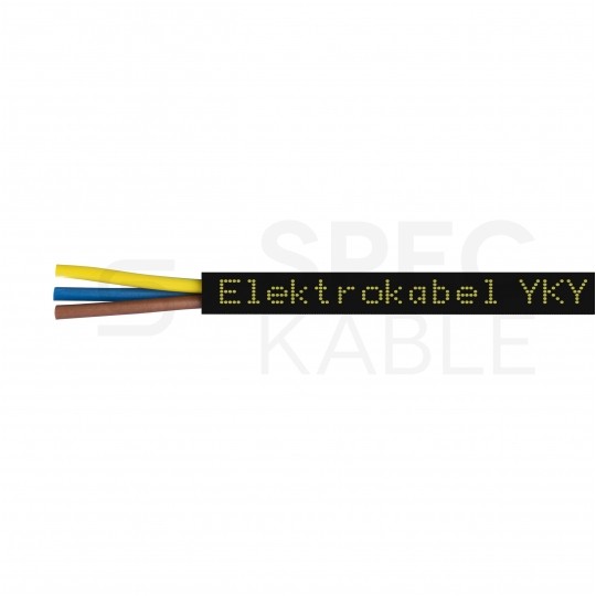 Kabel energetyczny ziemny YKY 3x4mm2 czarny 0,6/1kV drut Elektrokabel
