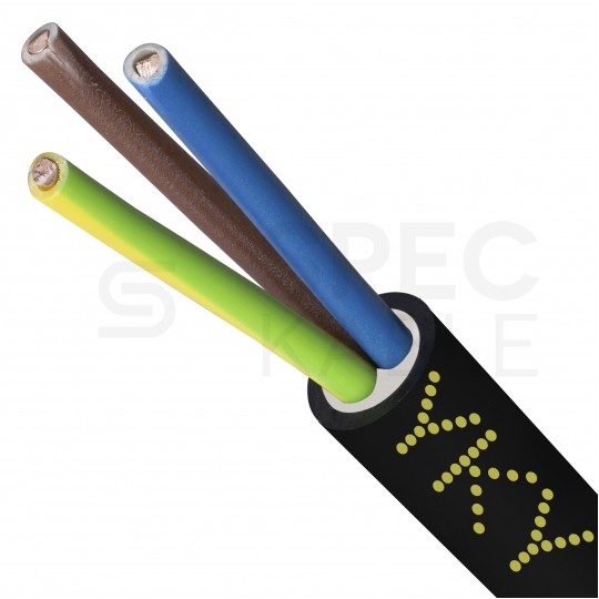 Kabel energetyczny ziemny YKY 3x6mm2 czarny 0,6/1kV drut Elektrokabel
