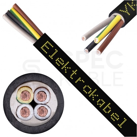 Kabel energetyczny ziemny YKY 4x10mm2 czarny 0,6/1kV drut Elektrokabel