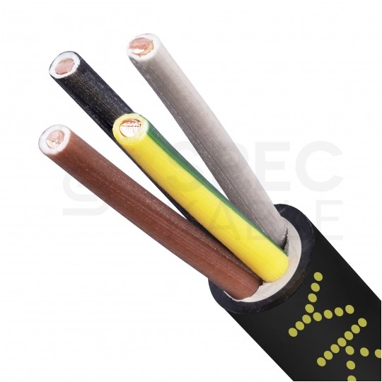 Kabel energetyczny ziemny YKY 4x1mm2 czarny 0,6/1kV drut Elektrokabel