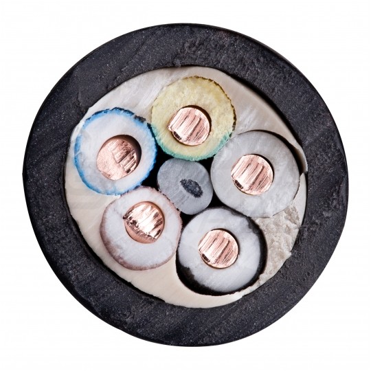 Kabel energetyczny ziemny YKY 5x4mm2 czarny 0,6/1kV drut Elektrokabel