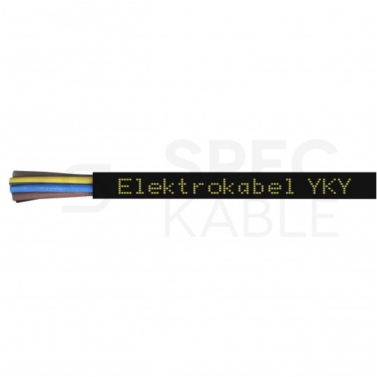 Kabel energetyczny ziemny YKY 5x6mm2 czarny 0,6/1kV drut Elektrokabel