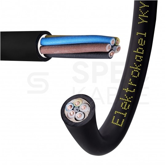 Kabel energetyczny ziemny YKY 5x6mm2 czarny 0,6/1kV drut Elektrokabel