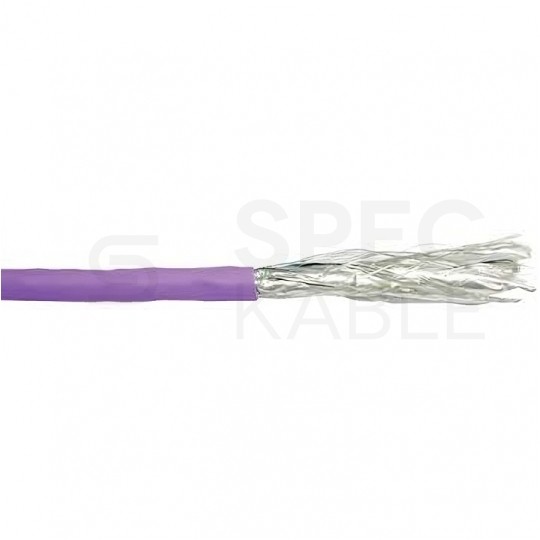 Kabel FTP kat.7 S/FTP 4x2x0,57 fioletowy LSOH Molex