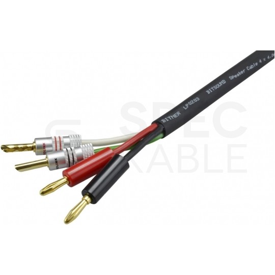 Kabel głośnikowy BiTsound 4x2,5mm2 Cu OFC zewnętrzny czarny Bitner