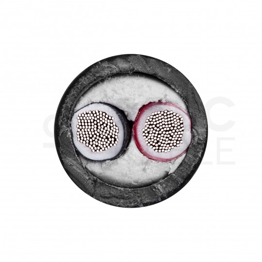 Kabel głośnikowy BiTsound INSTAL 2x2,5mm2 Cu OFC zewnętrzny B2ca bezhalogenowy LSOH czarny Bitner