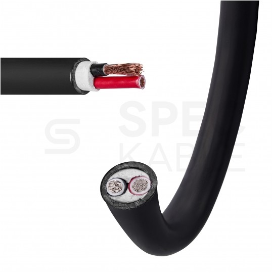 Kabel głośnikowy BiTsound INSTAL 2x2,5mm2 Cu OFC zewnętrzny B2ca bezhalogenowy LSOH czarny Bitner