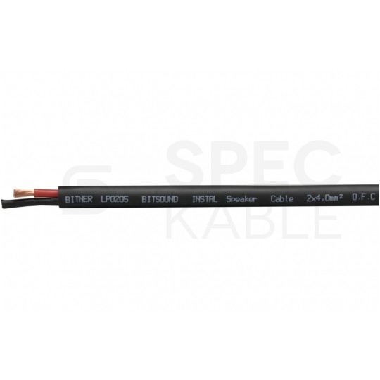 Kabel głośnikowy BiTsound INSTAL 2x4mm2 Cu OFC zewnętrzny ziemny czarny Bitner