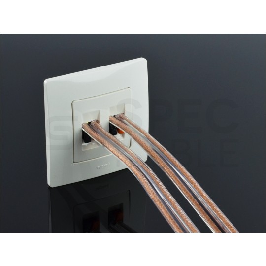 Kabel głośnikowy BiTsound PGY-p 2x4mm2 Cu OFC płaski transparentny Bitner