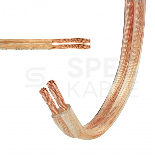 Kabel głośnikowy BiTsound PGY-p 2x4mm2 Cu OFC płaski transparentny Bitner