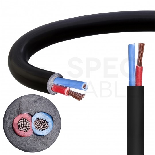 Kabel głośnikowy CLS215-B2CA 2x1,5mm2 Cu OFC zewnętrzny B2ca bezhalogenowy LSOH czarny PROCAB