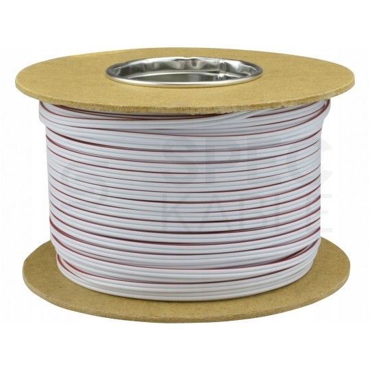 Kabel głośnikowy płaski SMYp 2x0,5mm2 Cu biały Elektrokabel