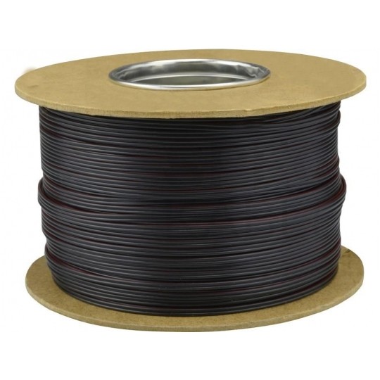 Kabel głośnikowy płaski SMYp 2x0,5mm2 Cu czarny Mercor