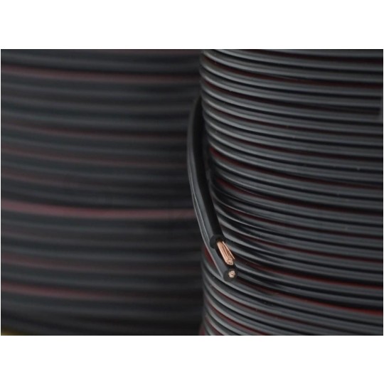 Kabel głośnikowy płaski SMYp 2x0,5mm2 Cu czarny Mercor