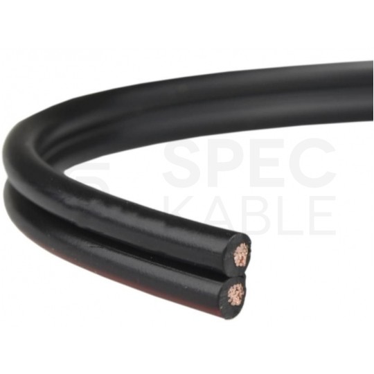 Kabel głośnikowy płaski SMYp 2x1mm2 Cu czarny Mercor
