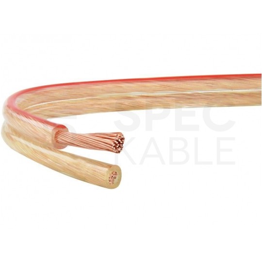 Kabel głośnikowy płaski TLgYp 2x0,75mm2 Cu transparentny Mercor