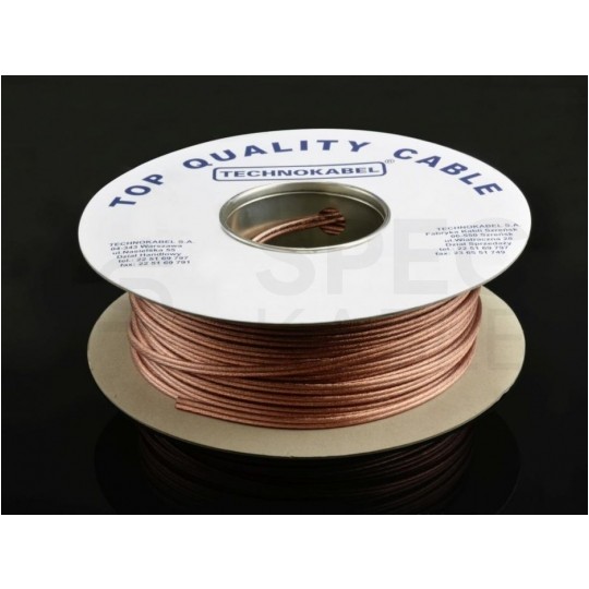 Kabel głośnikowy płaski TLgYp 2x1,5mm2 Cu OFC transparentny Technokabel