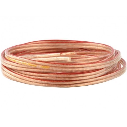 Kabel głośnikowy płaski TLgYp 2x4mm2 Cu transparentny Mercor