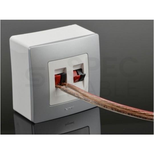 Kabel głośnikowy płaski TLgYp 2x6mm2 Cu OFC transparentny Technokabel