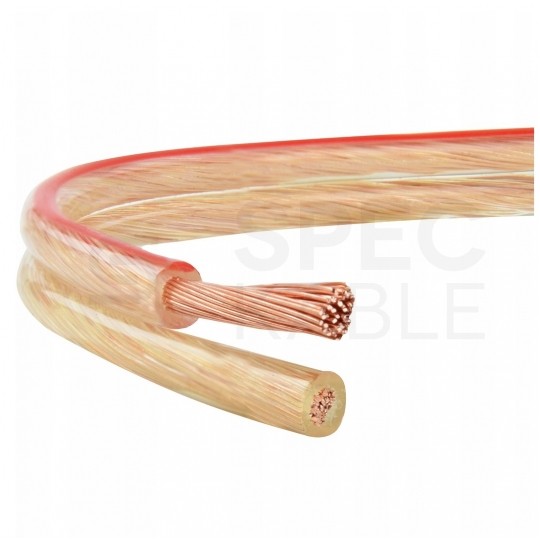 Kabel głośnikowy płaski TLYp 2x2,5mm2 Cu transparentny Elektrokabel