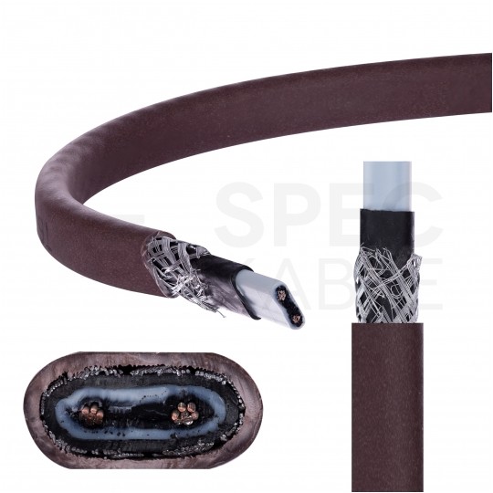 Kabel grzejny samoregulujący PHC 2x1mm2 brązowy 30W/m ekranowany do ochrony przed zamarzaniem Grand Meyer